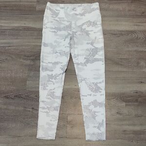 Mono B White and Gray Camo Ankle Pants
